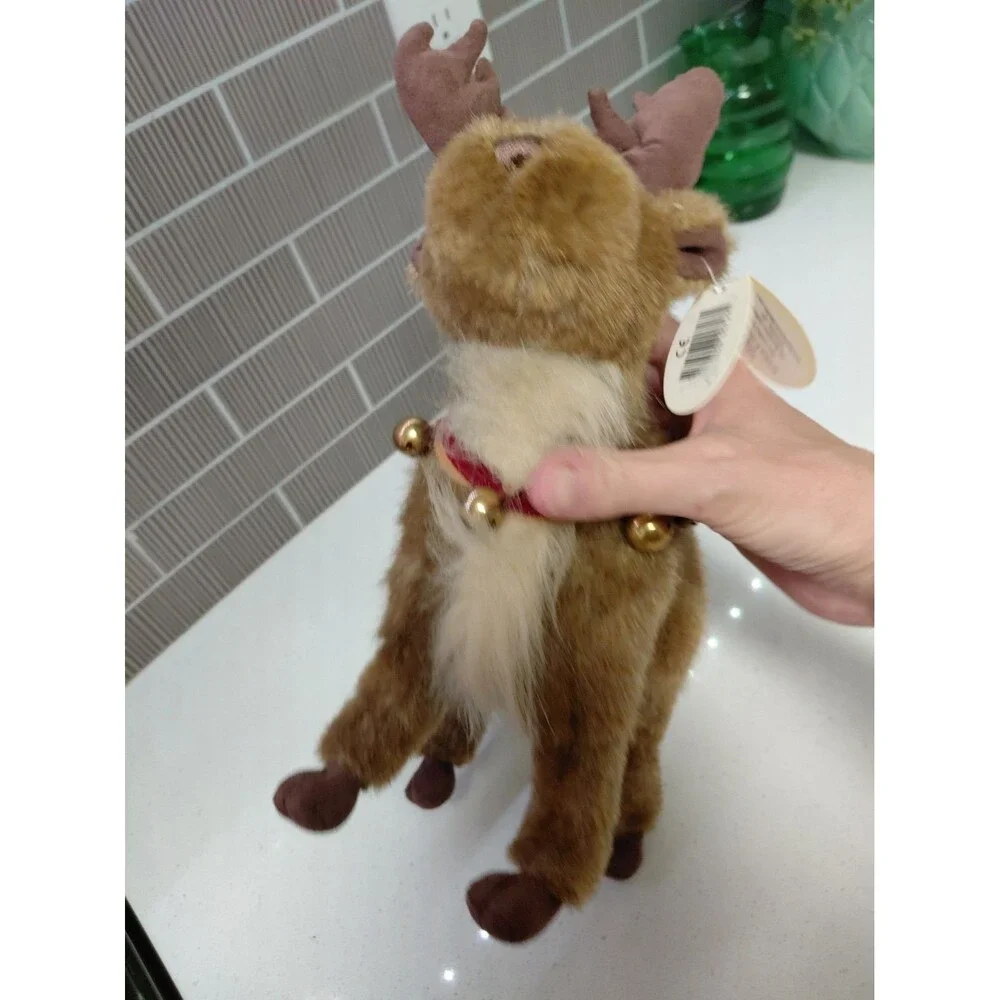 The Bearington Collection Bell V. Deer Retired Reindeer Stuffed Plush Bells USA